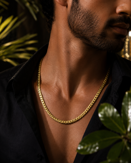 Rv Jewels Stylish Gold Plated Stailness Antitarnish Chain