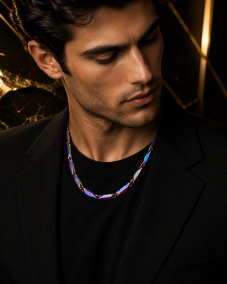 Rv Jewels Stylish Multi Colour Plated Stailness Antitarnish Chain