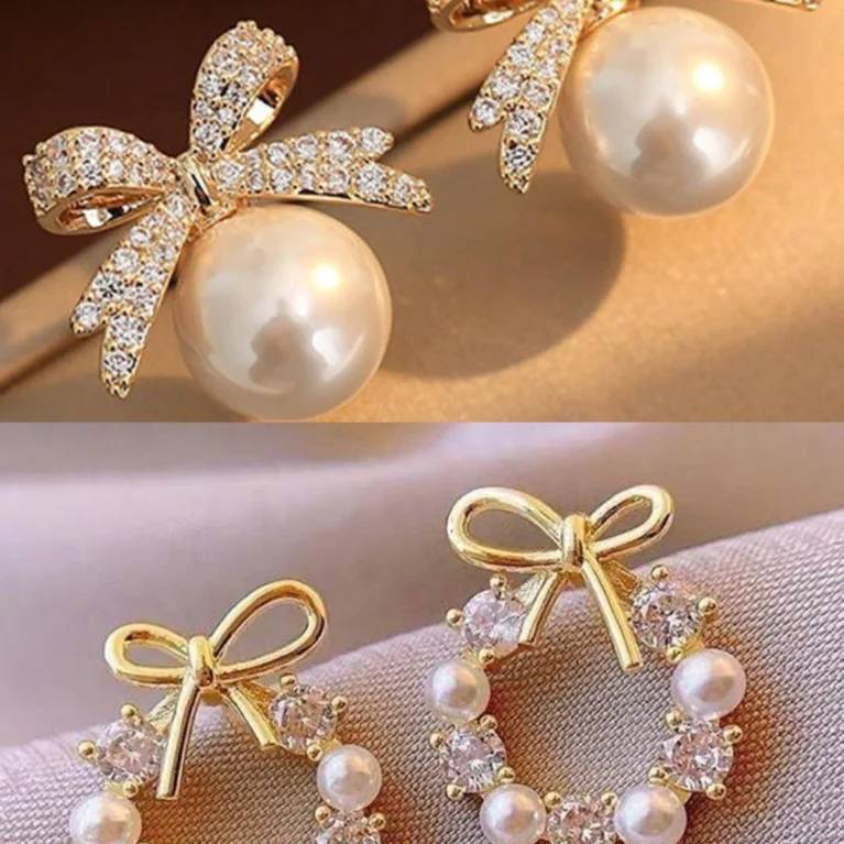 Rv Jewels Korean Pearl Earrings For Girls